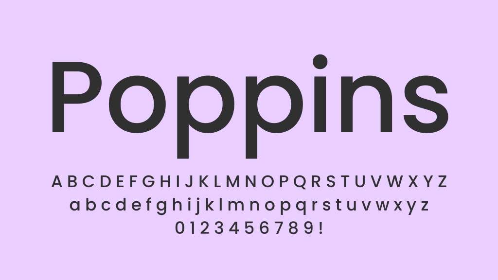 poppins typeface