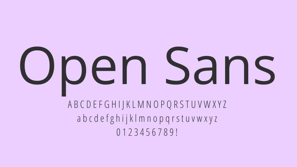 open sans typeface