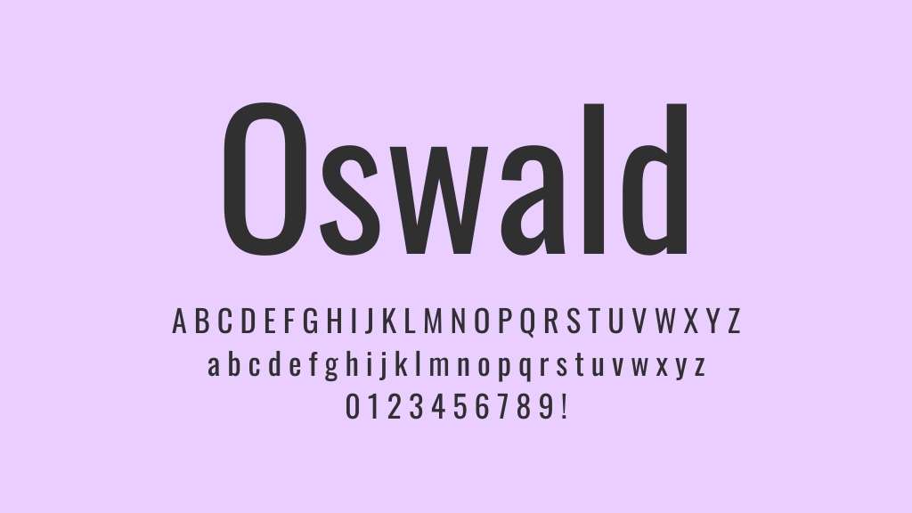 oswald typeface
