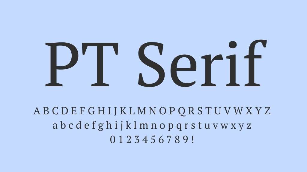 PT Serif is a Cyrillic-inspired font
