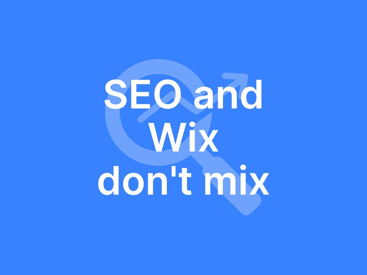mixing seo and wix like a cake will probably work, actually